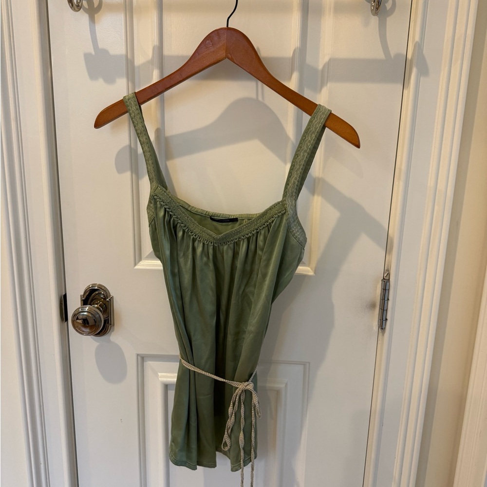 Elie Tahari Olive Green Silk Camisole Tank